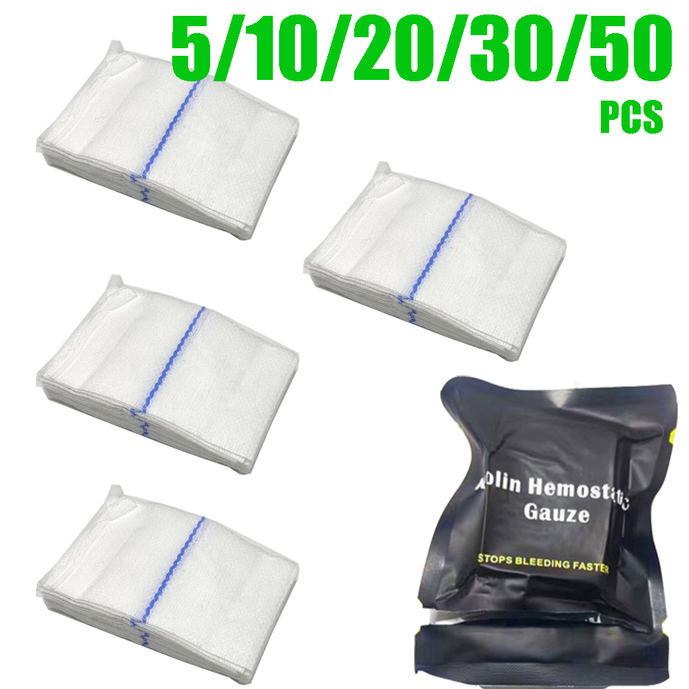 First Aid Kit - Gasa hemostática de caolín de 7,5x1,5