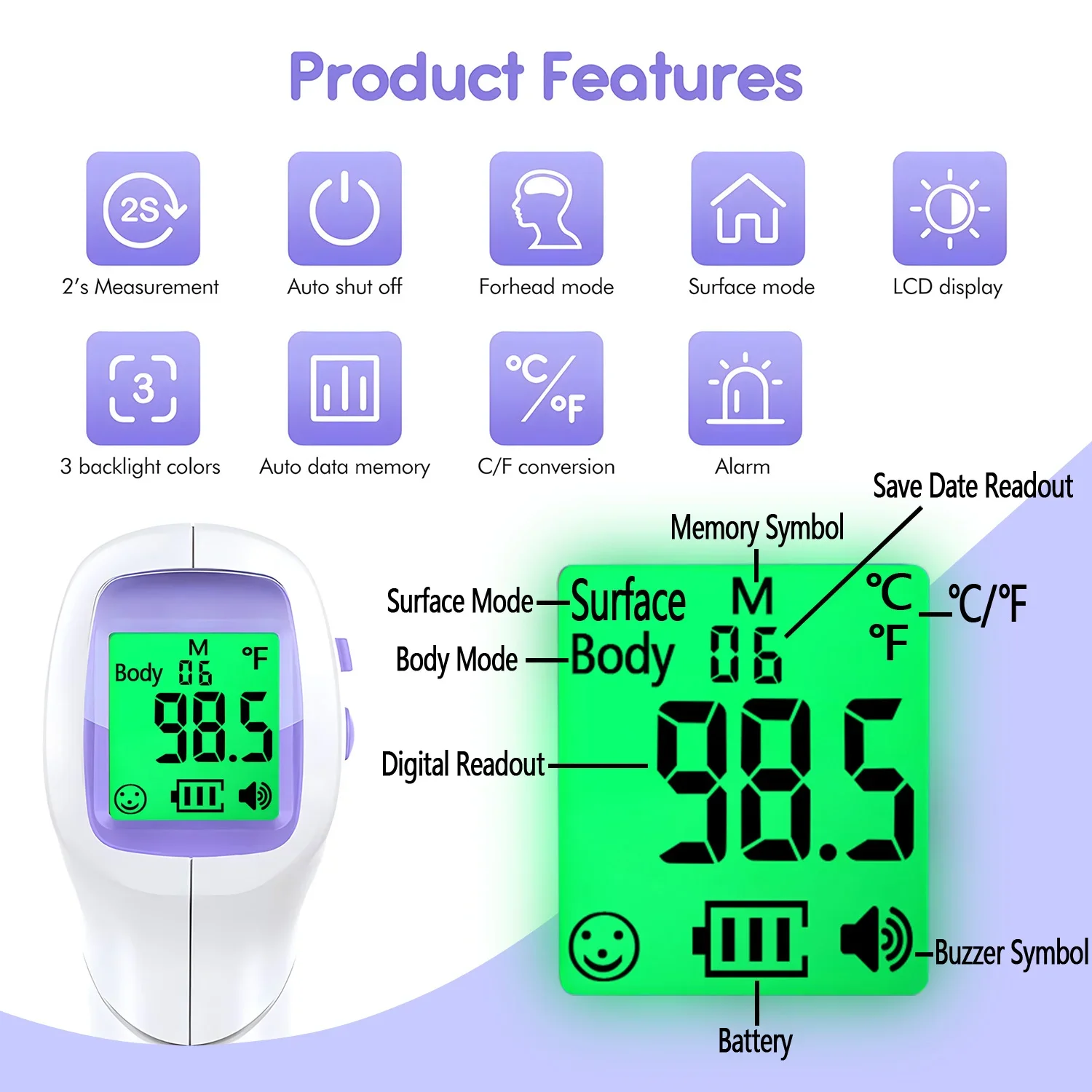 Termómetro médico infrarrojo p - Pulse Oximeter reseña y precio